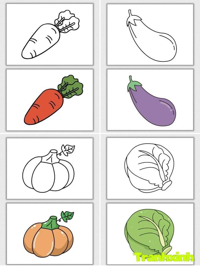 tranh tô màu các nhóm thực phẩm cho bé 35