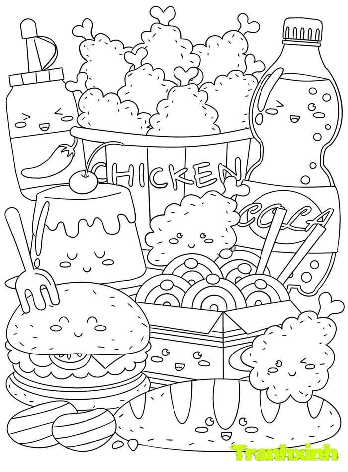 tranh tô màu các nhóm thực phẩm cho bé 6
