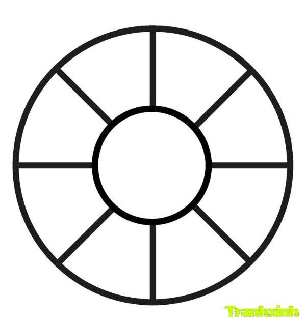 tranh tô màu cái đĩa bầu dục