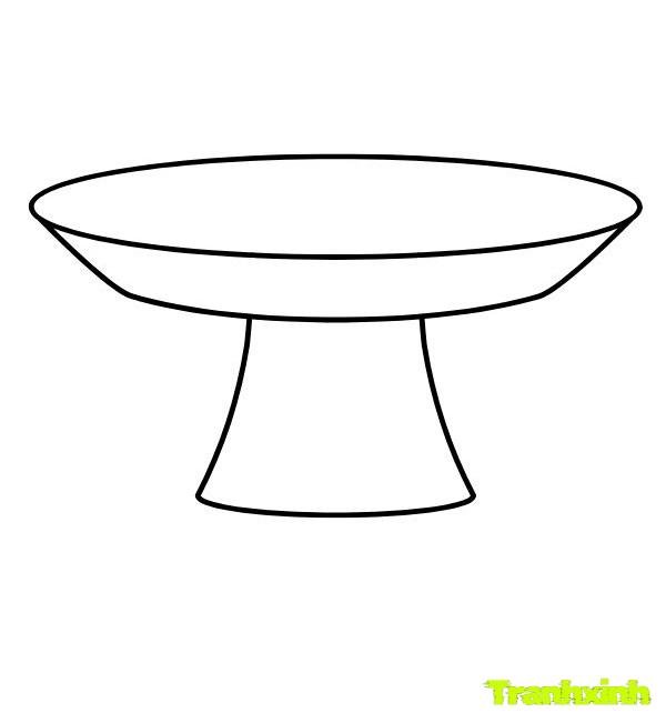tranh tô màu cái đĩa cao