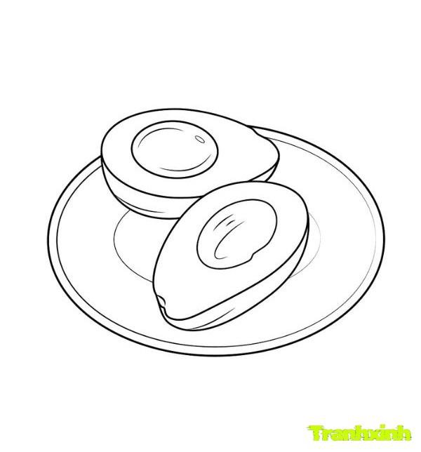 tranh tô màu cái đĩa đê rtrais cây