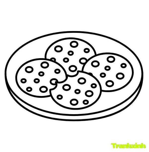tranh tô màu cái đĩa hinh tron dep