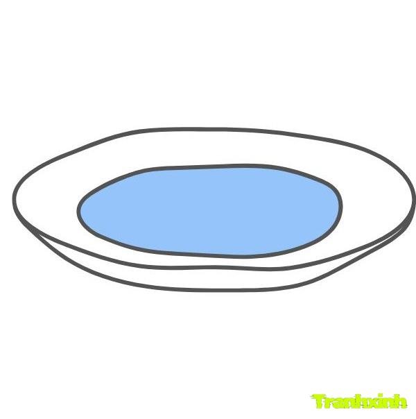 tranh tô màu cái đĩa lõm