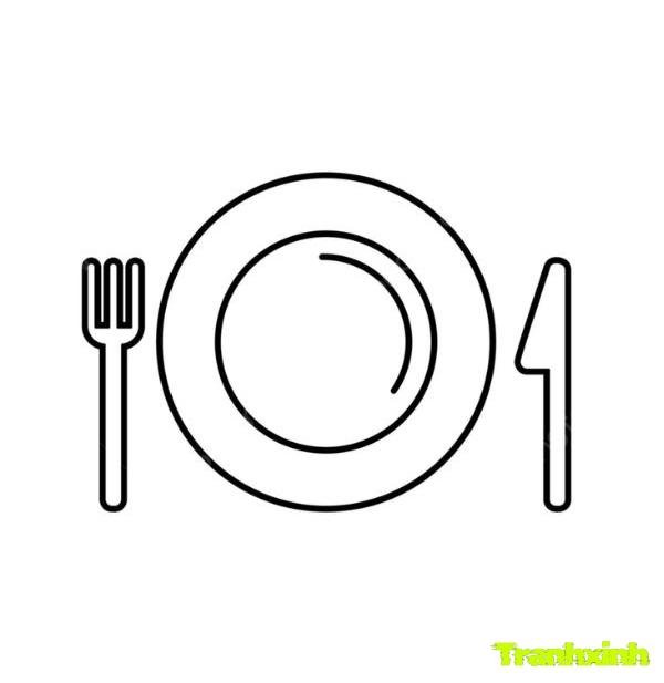 tranh tô màu cái đĩa nhựa