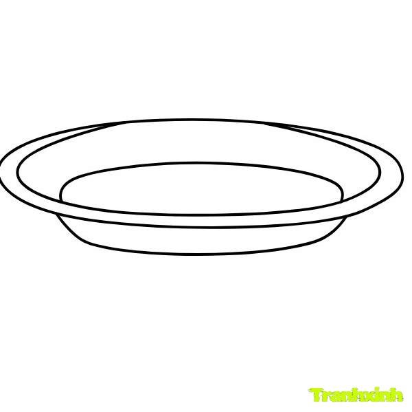 tranh tô màu cái đĩa sâu
