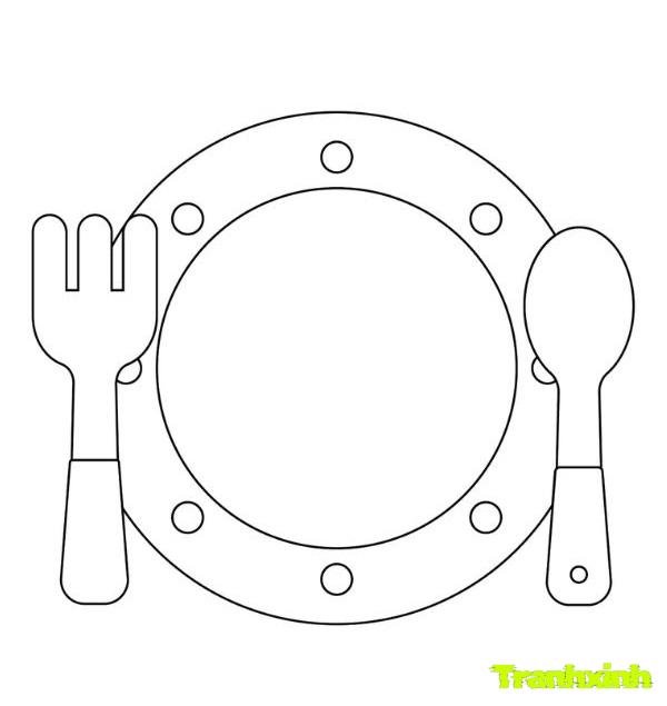 tranh tô màu cái đĩa tron