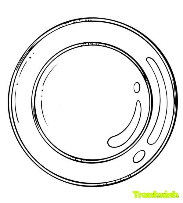tranh tô màu cái đĩa tròn
