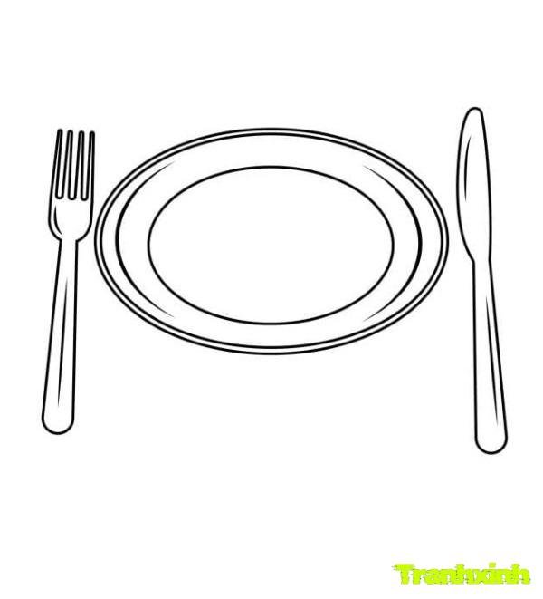 tranh tô màu cái đĩa trống