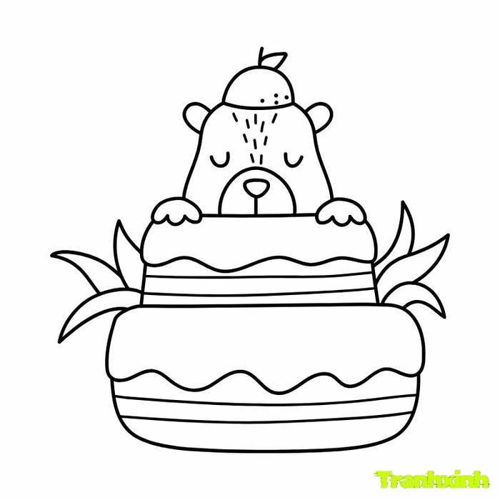 tranh tô màu capybara dễ thương nhất