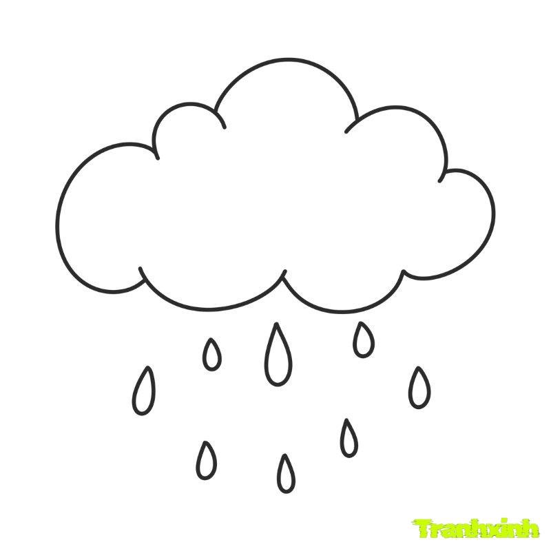 tranh trời mưa