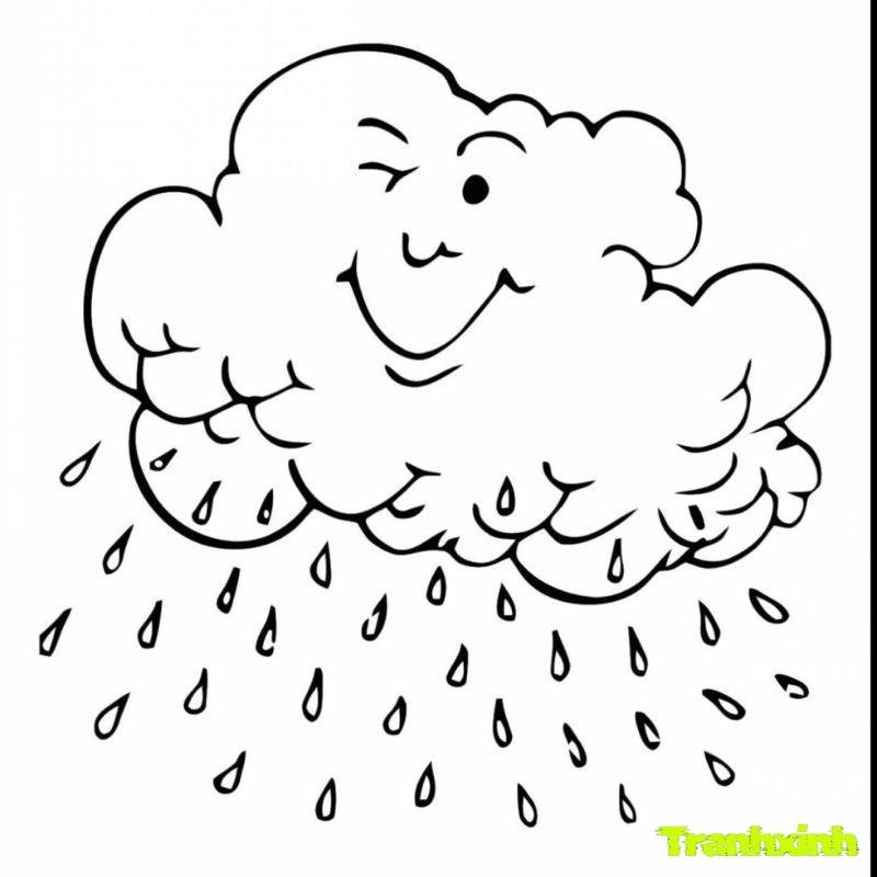 vẽ tranh phong cảnh trời mưa