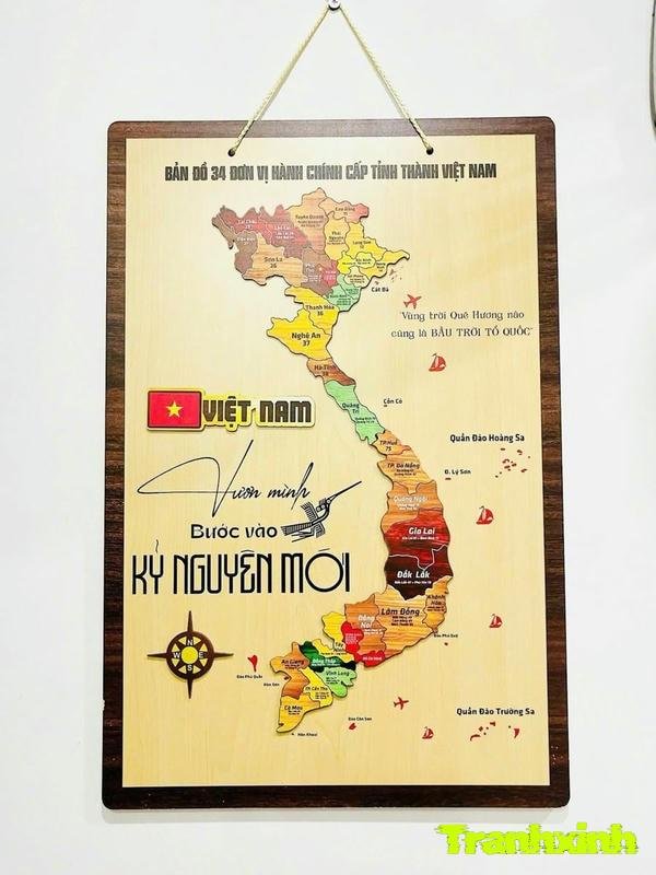 ý tưởng trang trí bản đồ việt nam