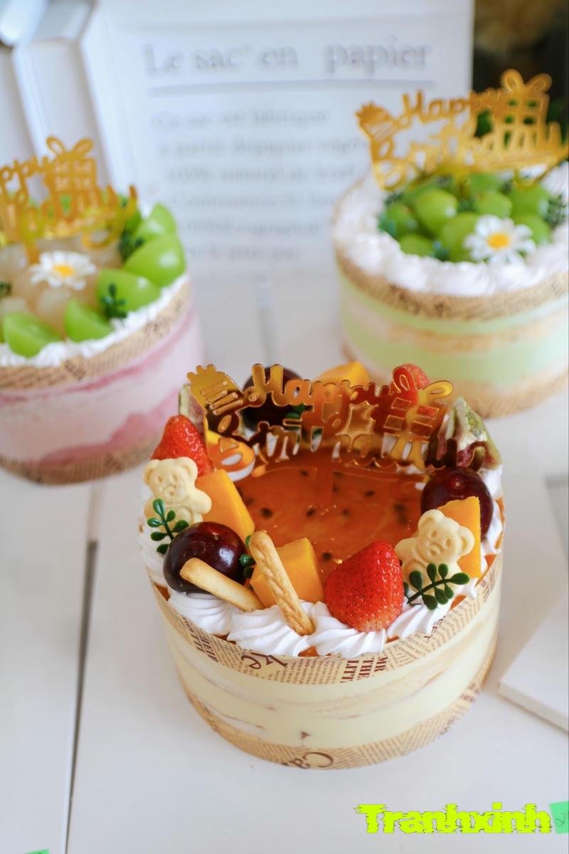 ý tưởng trang trí bánh mousse chanh dây