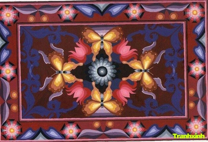 Trang trí hình chữ nhật không gian mở