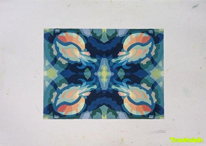 Trang trí hình chữ nhật nghệ thuật tinh giản