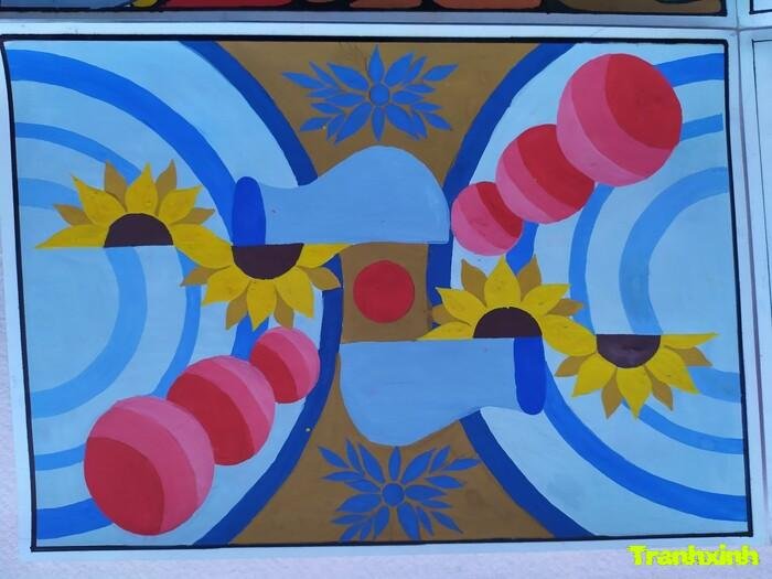 Trang trí hình chữ nhật thẩm mỹ hiện đại