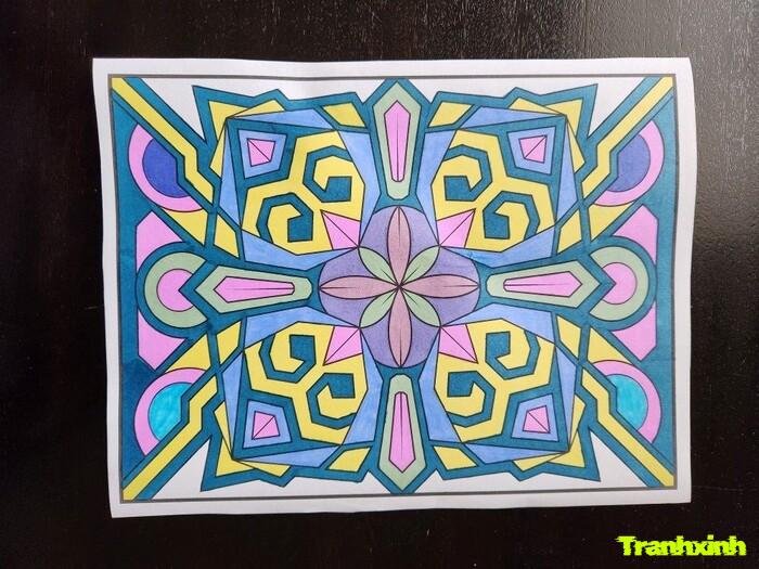 Trang trí hình chữ nhật tông sáng trang nhã