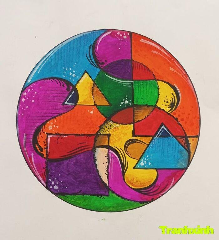 Trang trí hình tròn nền trắng cao cấp