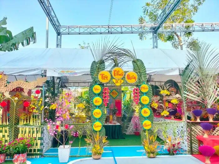 Trang trí trại sáng tạo từ tre nứa