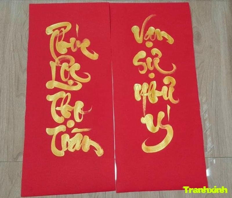 ảnh trang trí câu đối ngày tết đẹp
