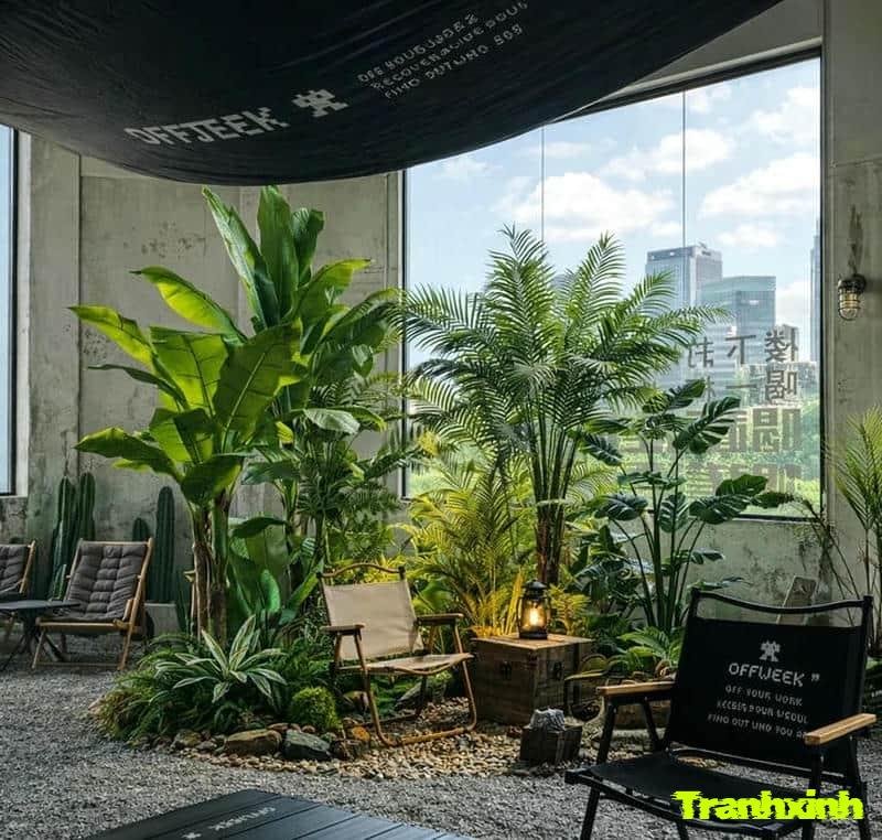 ảnh trang trí cây giả