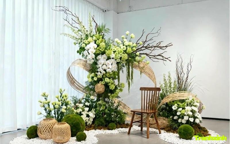 anh trang trí cây giả