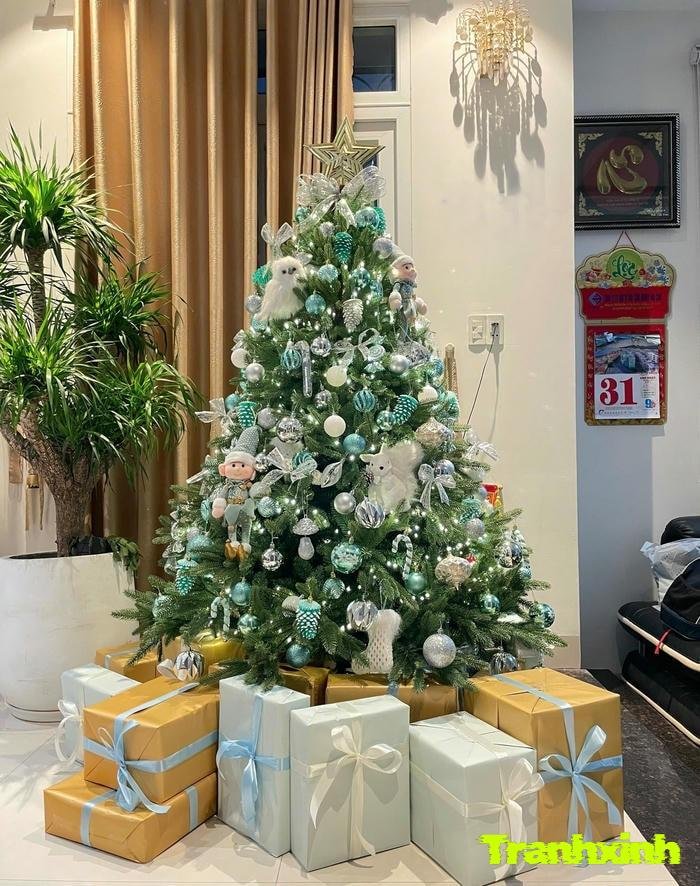 ảnh trang trí cây thông noel