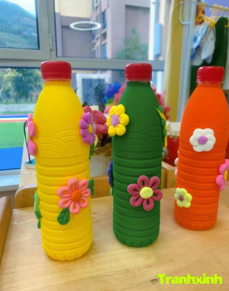 ảnh trang trí chai nhựa