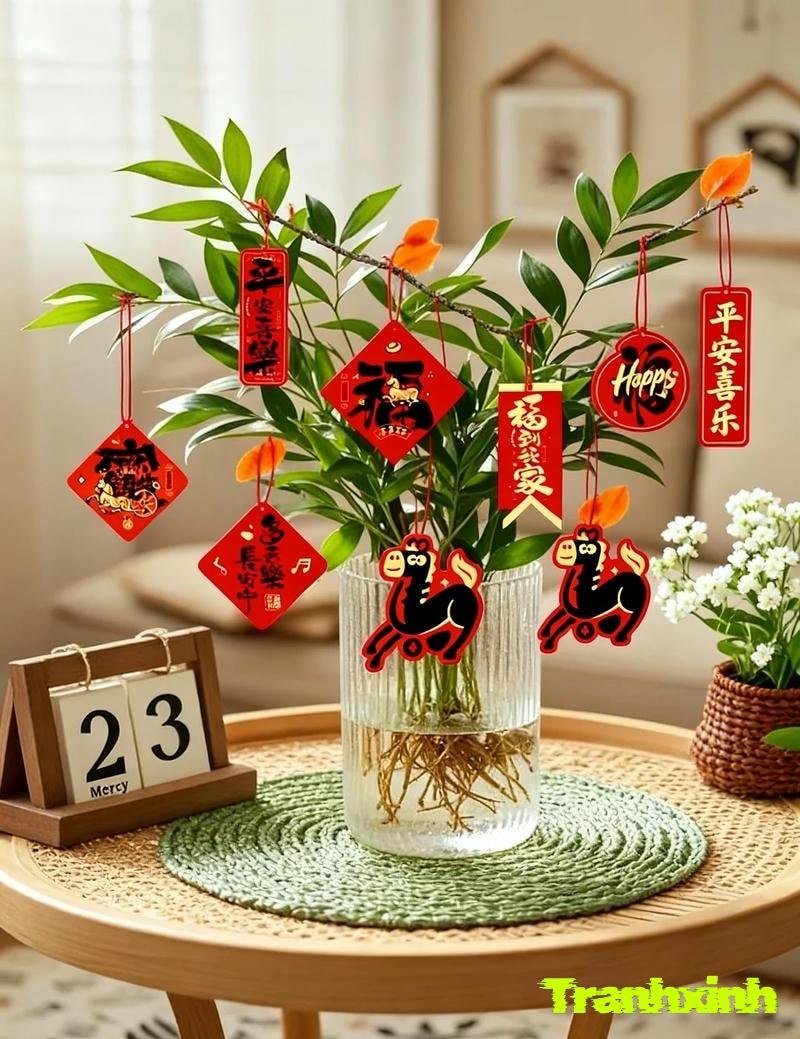 anh trang trí chậu cây