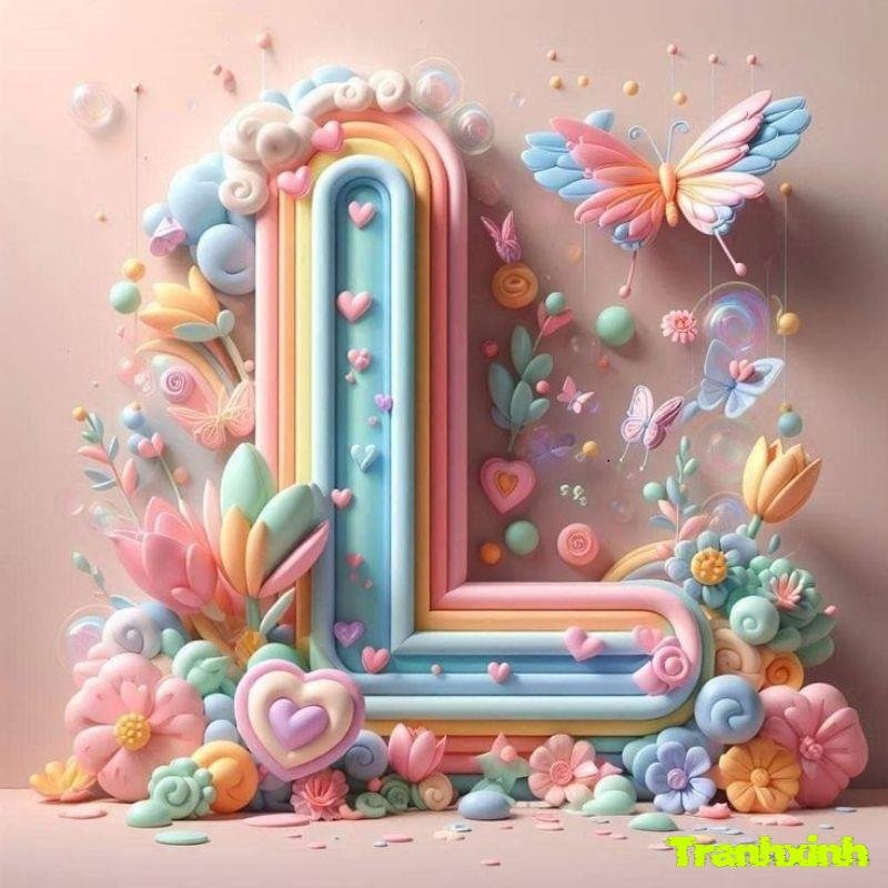 ảnh trang trí chữ nhiều màu