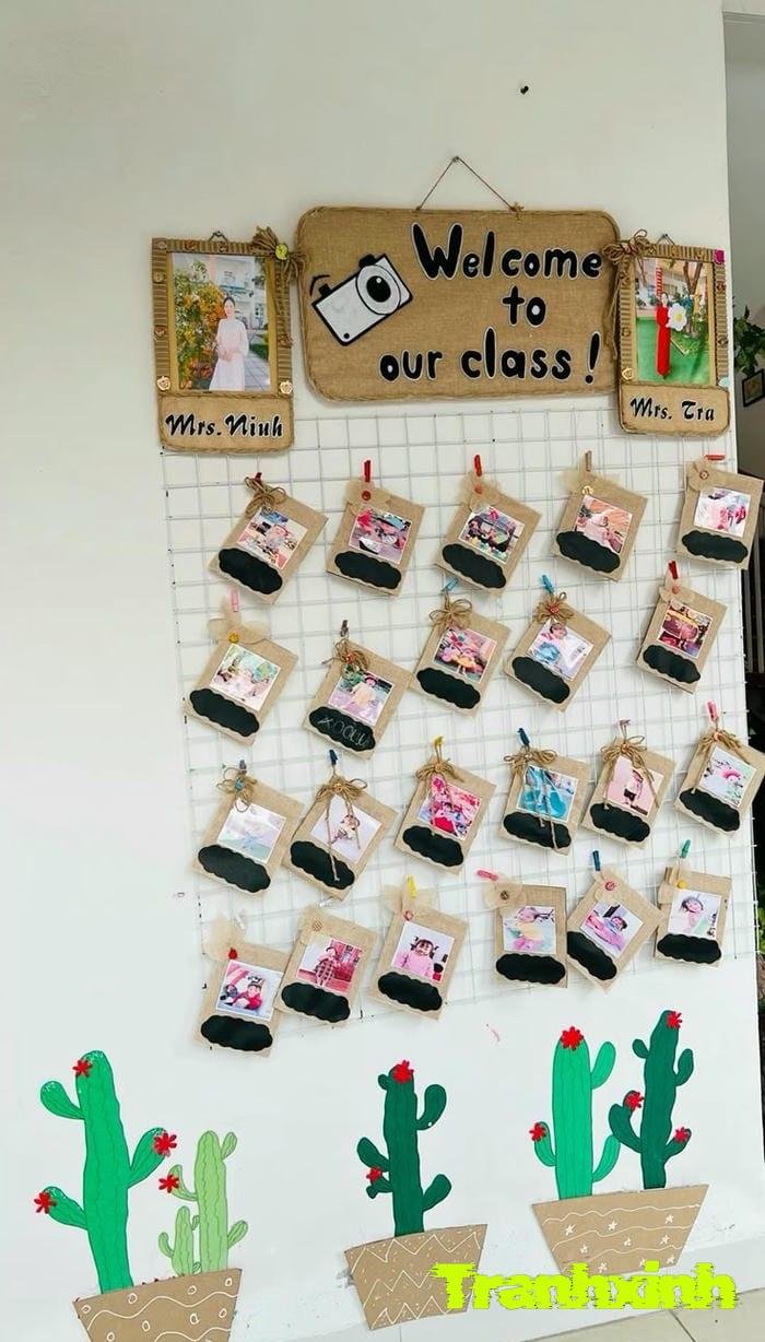 ảnh trang trí cửa lớp mầm non đẹp