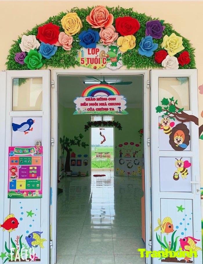 ảnh trang trí cửa lớp mầm non siêu đẹp