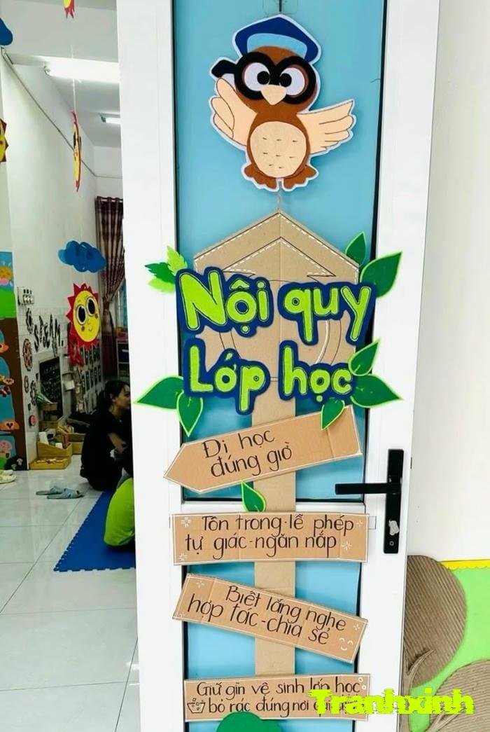 ảnh trang trí cửa lớp mầm non