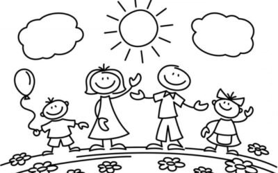 ảnh tranh tô màu chủ đề bản thân mầm non