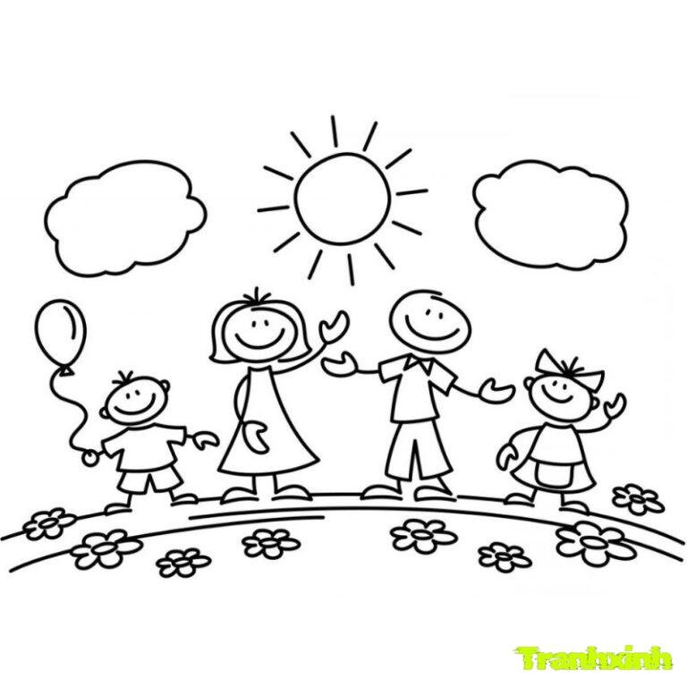 Bộ sưu tập tranh tô màu chủ đề bản thân cho bé tô màu