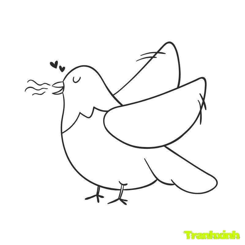 anh tranh tô màu con chim