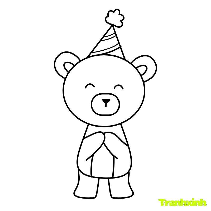 anh tranh tô màu con gấu hd