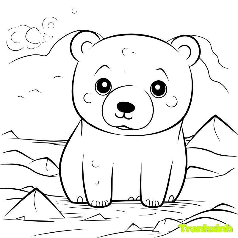 anh tranh tô màu con gấu