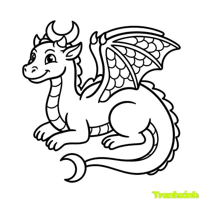 anh tranh tô màu con rồng