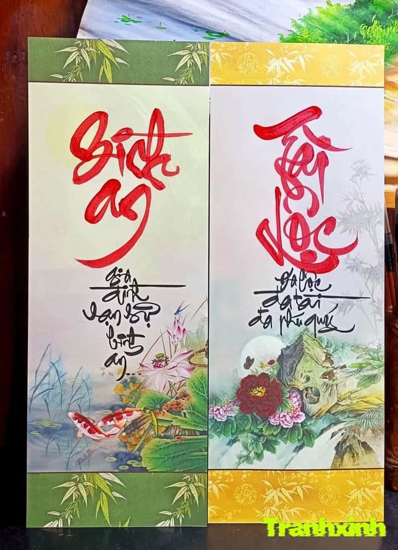 anhr trang trí câu đối ngày tết