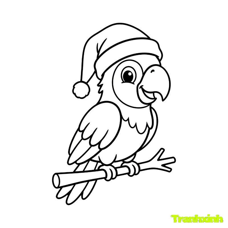 bé tô màu con chim