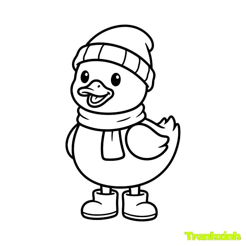 bé tô màu con vịt