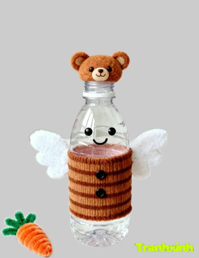 cách làm đèn lông bằng chai nhựa