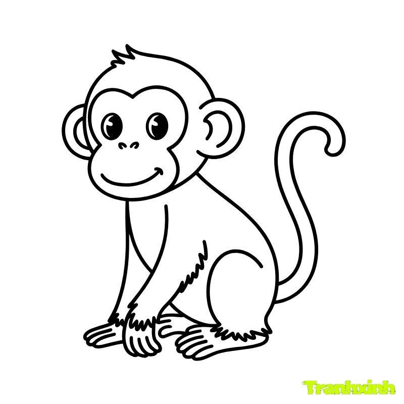 cách tô màu con khỉ