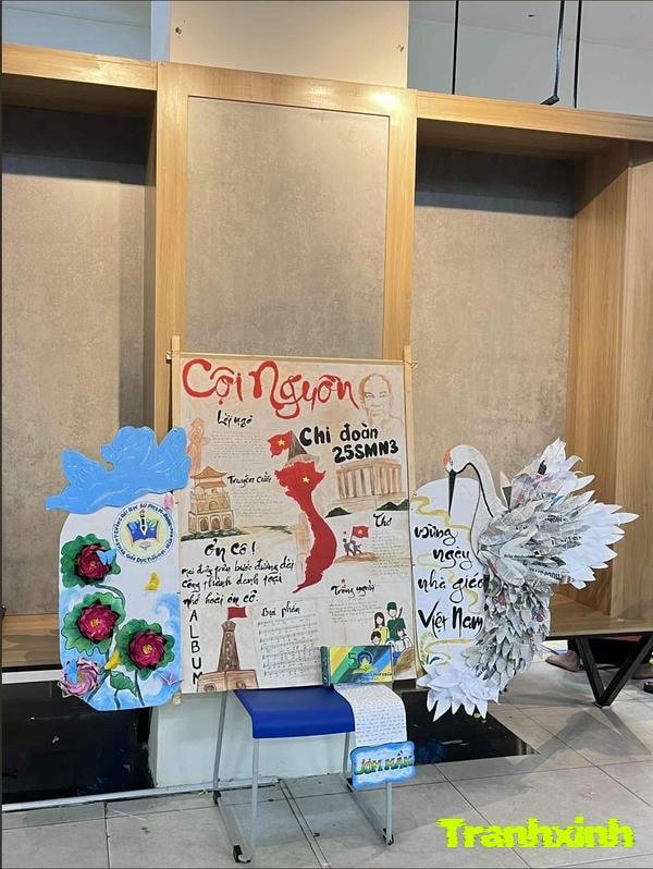 cách trang trí báo tường