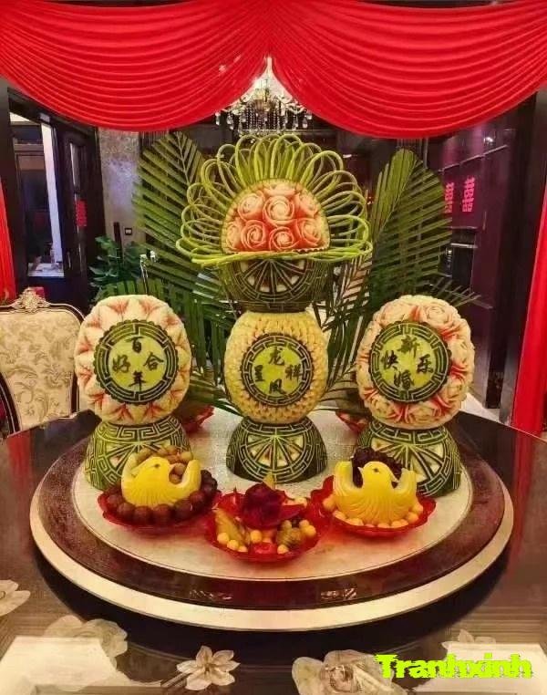 cách trang trí đĩa dưa hấu đẹp mắt