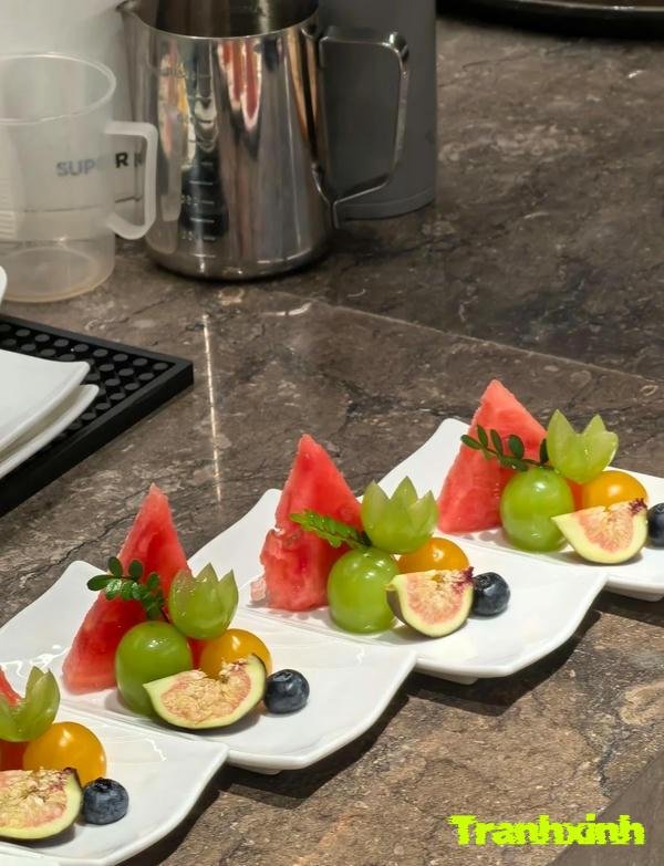 cách trang trí đĩa dưa hấu