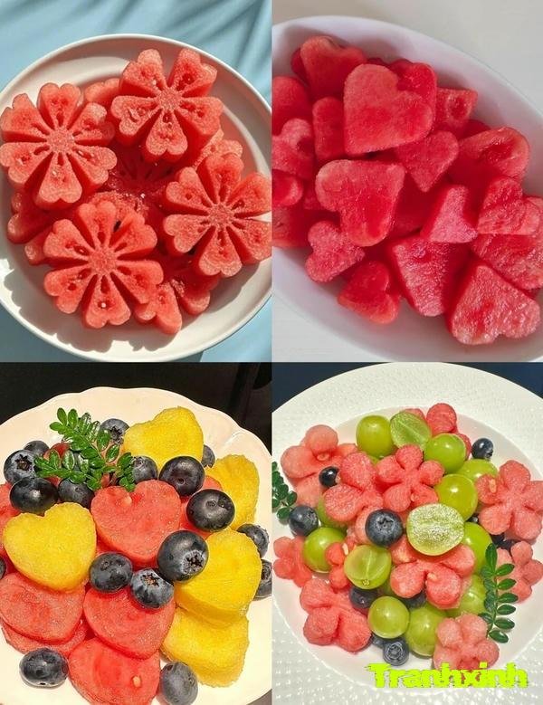cách trang trí đĩa trái cây đẹp mắt