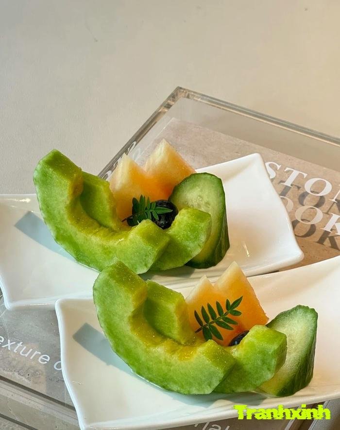 cách trang trí dĩa trái cây đơn giản