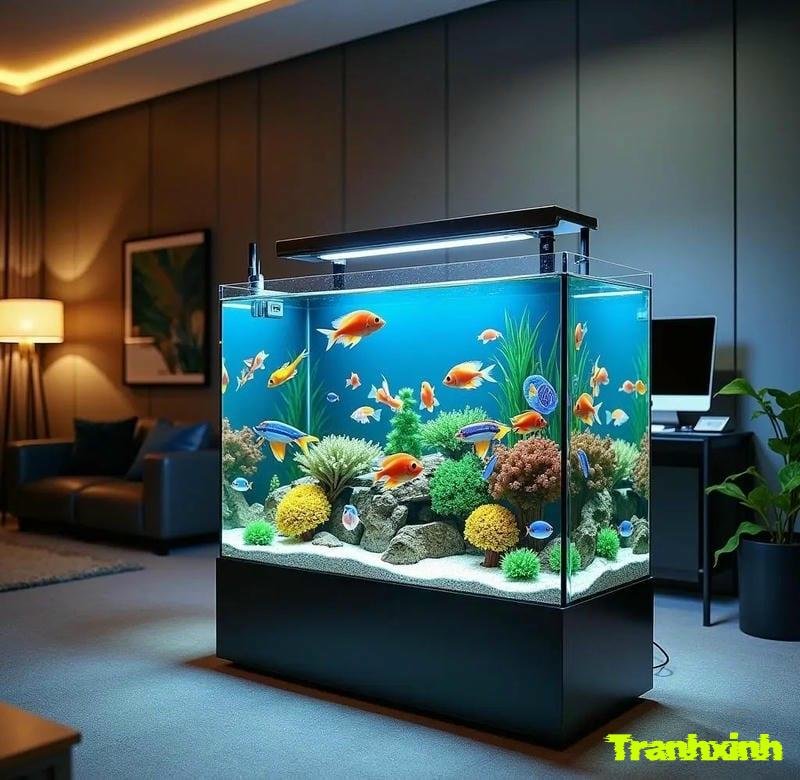 cách trang trí hồ cá đẹp đơn giản